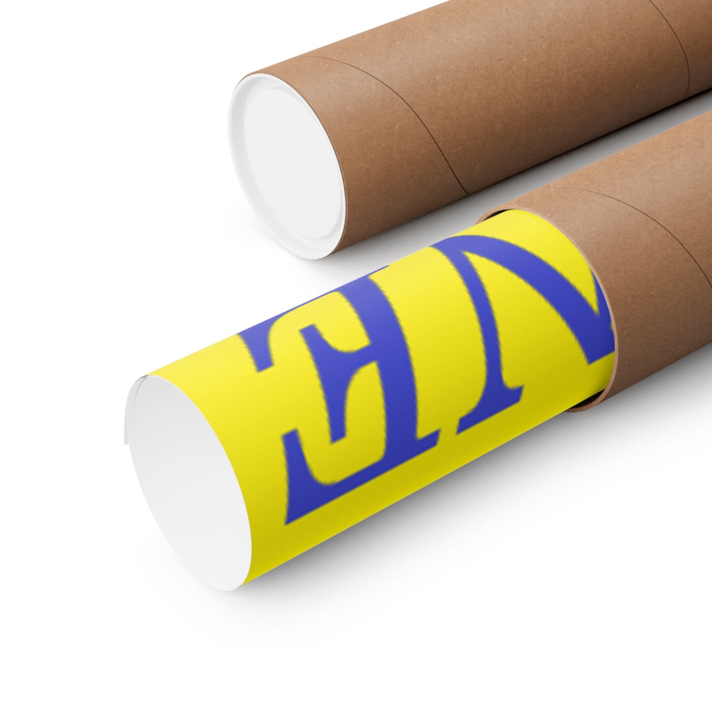 I Support Ukraine Matte Poster — Blue & Yellow Solid Flag Print