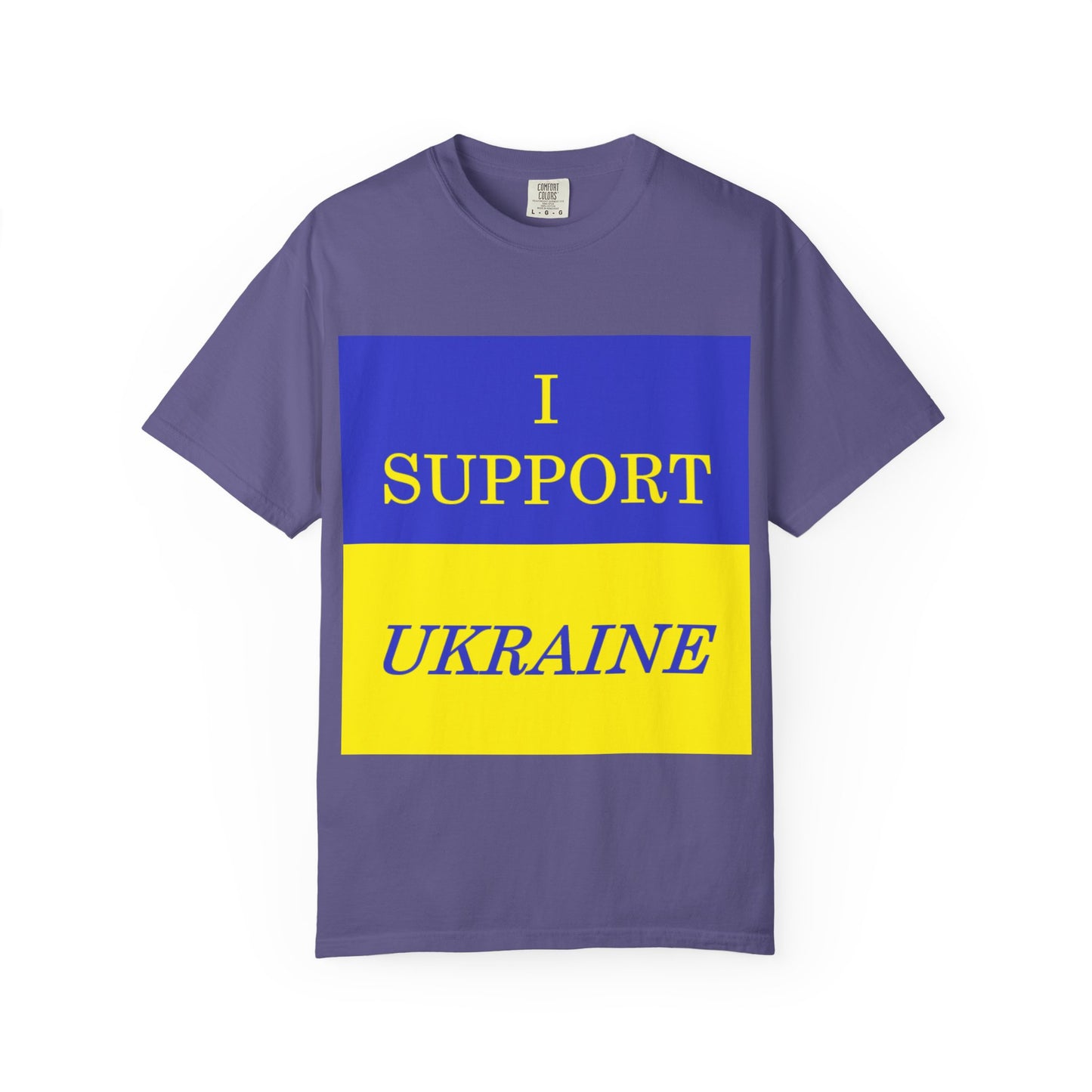I Support Ukraine T-Shirt — Ukrainian Flag & Tryzub Graphic