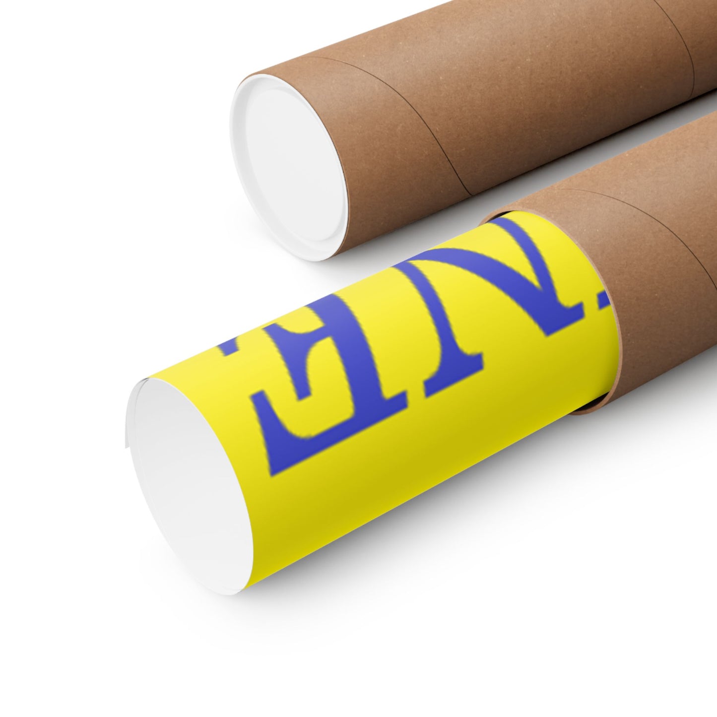 I Support Ukraine Matte Poster — Blue & Yellow Solid Flag Print