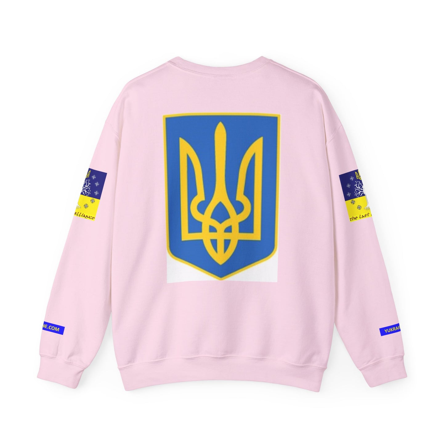 I Support Ukraine Crewneck Sweatshirt — Ukrainian Flag & Tryzub Support Pullover