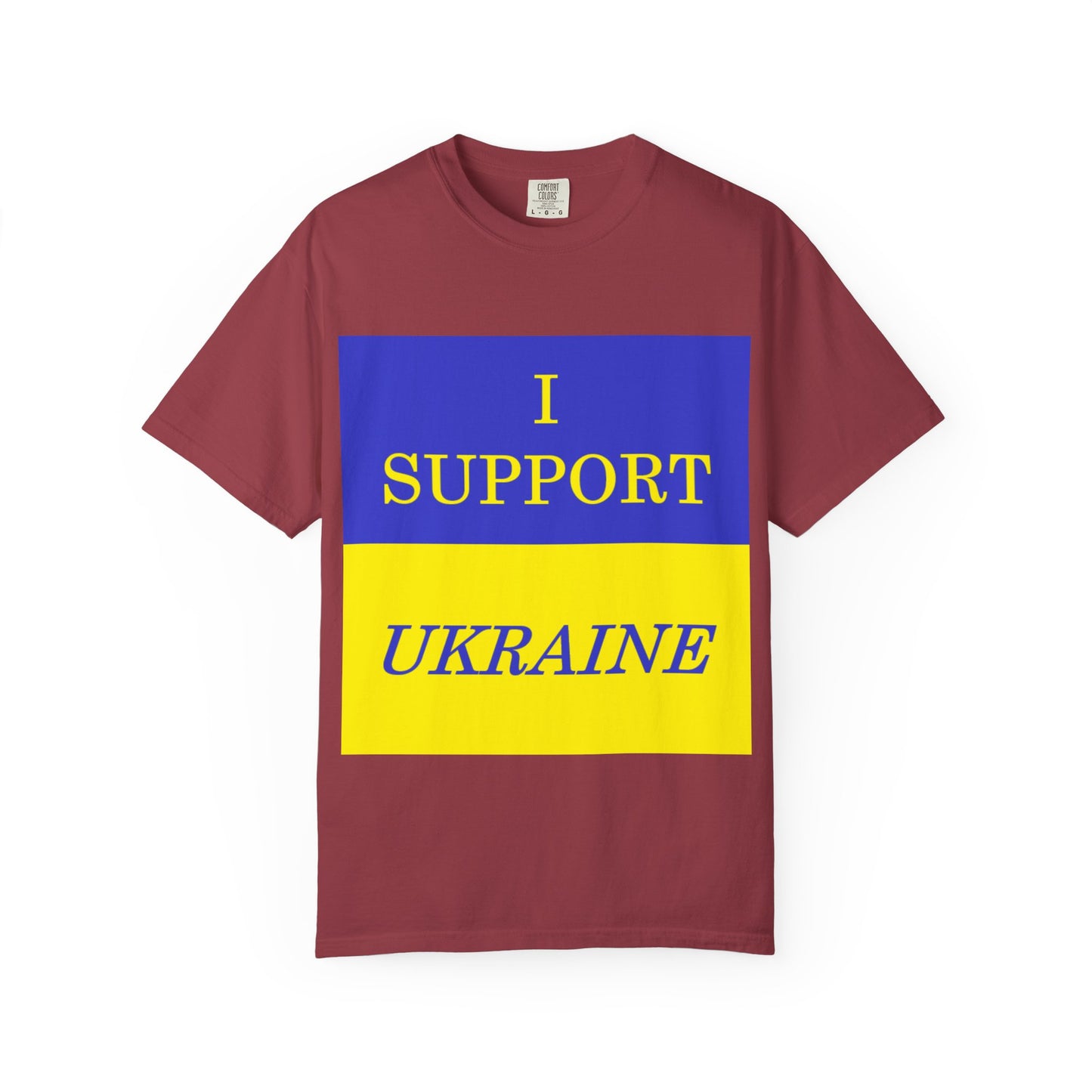 I Support Ukraine T-Shirt — Ukrainian Flag & Tryzub Graphic