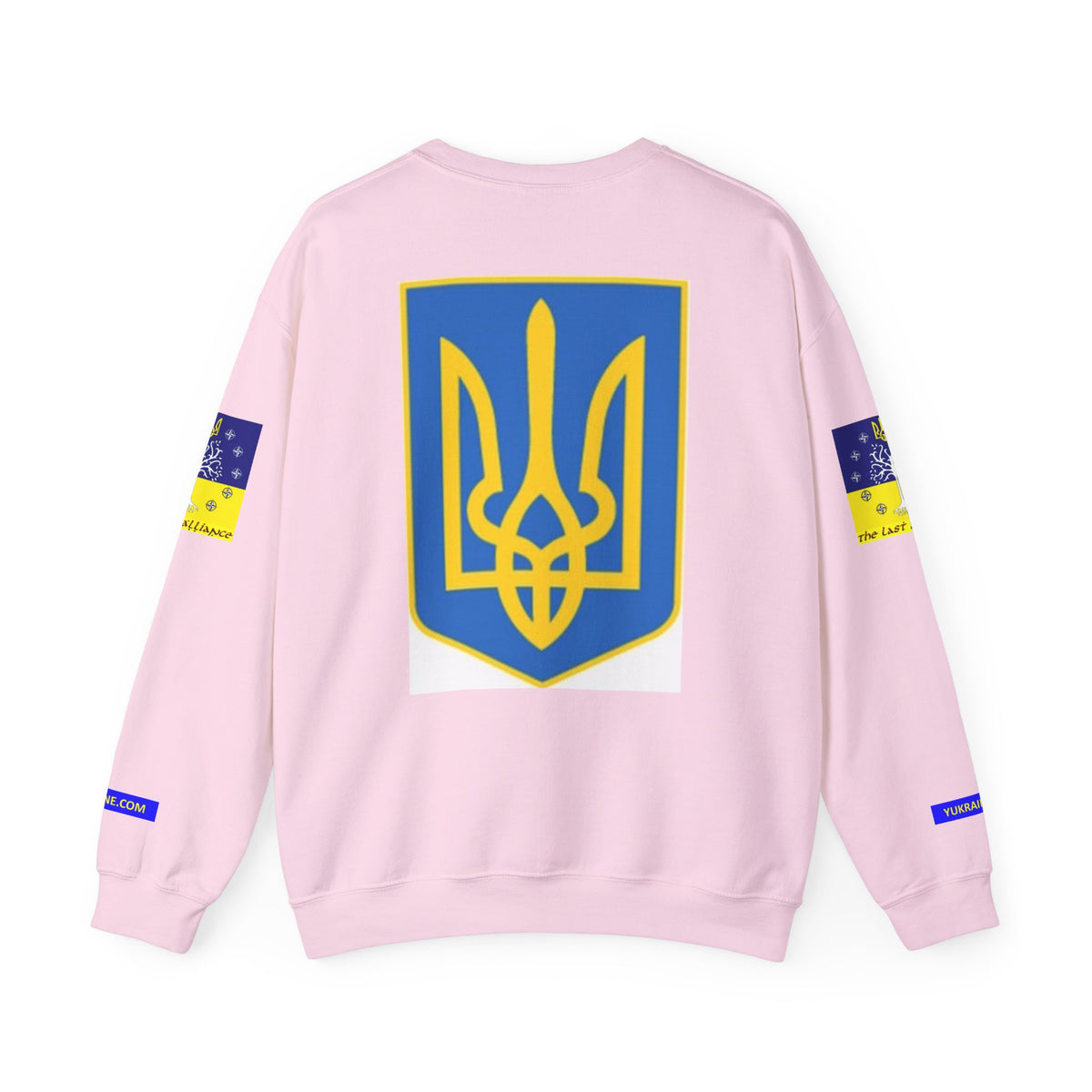 I Support Ukraine Crewneck Sweatshirt — Ukrainian Flag & Tryzub Support Pullover