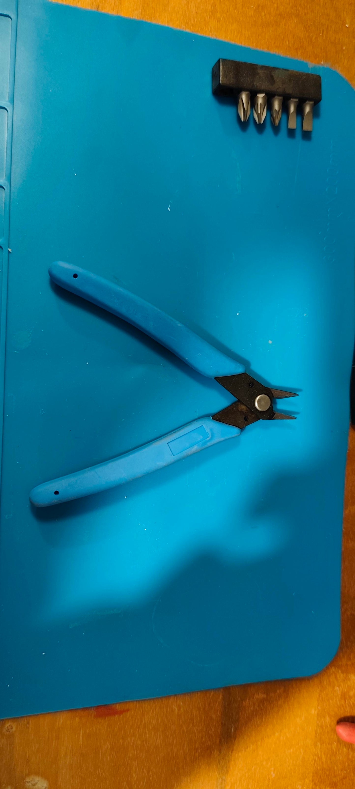 Clippers for wires in a secret Drone lab in UKRAINE