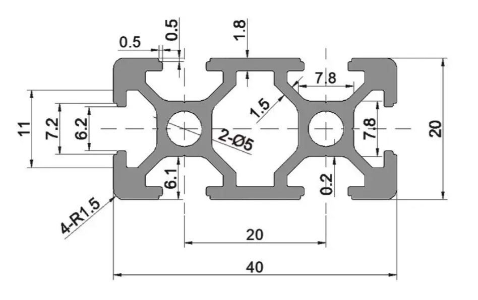 Aluminum double strut for a secret project in a Drone lab in UKRAINE